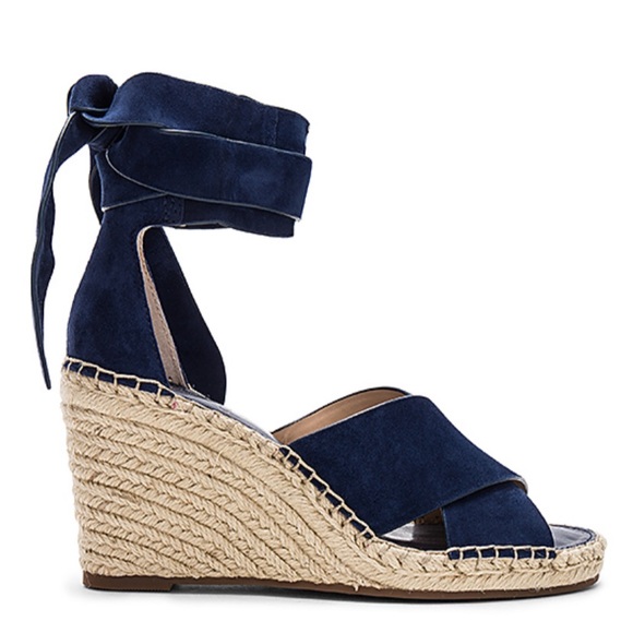 Vince Camuto Shoes - Vince Camuto | Leddy Suede Wedge Espadrilles Navy